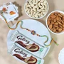 Square Shaped Rakhi with Dry Fruit & Chocolates