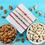 Stunning 4 Rakhis with Dry Fruits
