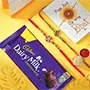 2 Rakhi Sets with 99gm Cadburys Dairy Milk for USA