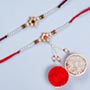 White Moti Bhaiya Bhabhi Rakhi