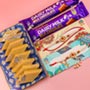 Pearl Bhaiya Bhabhi Set Of 2 Rakhis With Kaju Katli & Dairy Milk