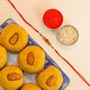 Rudraksh Rakhi With Besan Laddoo