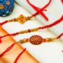 Bhai, Om & Beads Set of 3 Rakhis