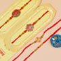 Divine Metallic Finish Set of 4 Rakhis