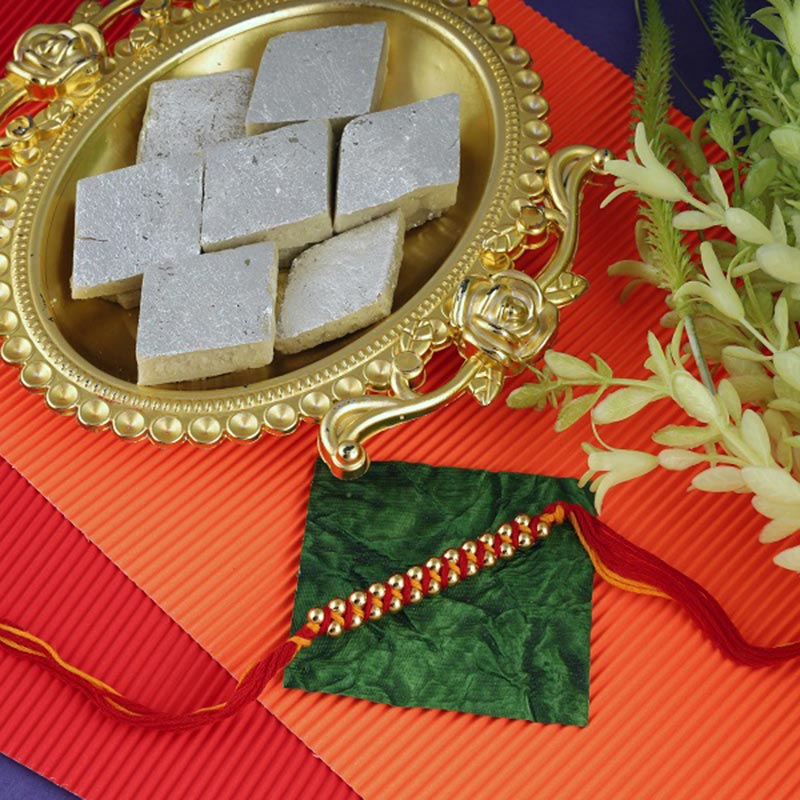 Send Sweet Rakhi with Kaju Katli Online | Rakhibazaar.com