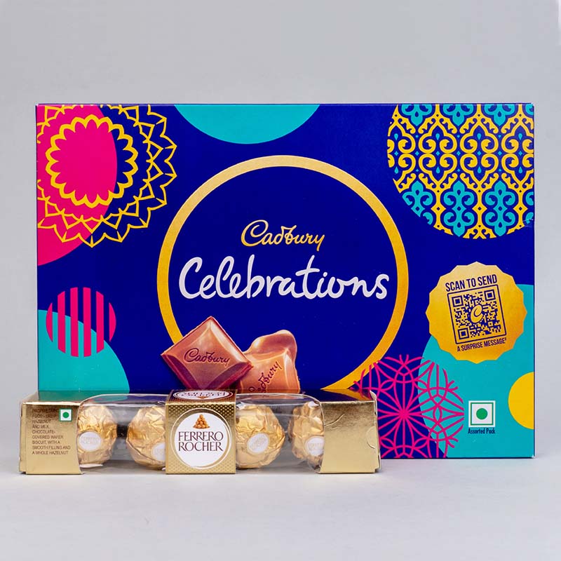 Send Ferrero Rocher N Cadbury Celebrations Chocolate Gift Pack Online ...