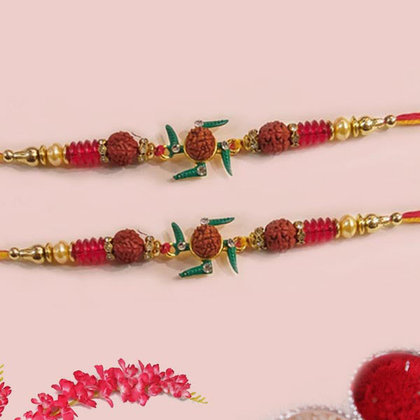 Send Sacred Swastika Rakhi Set Online