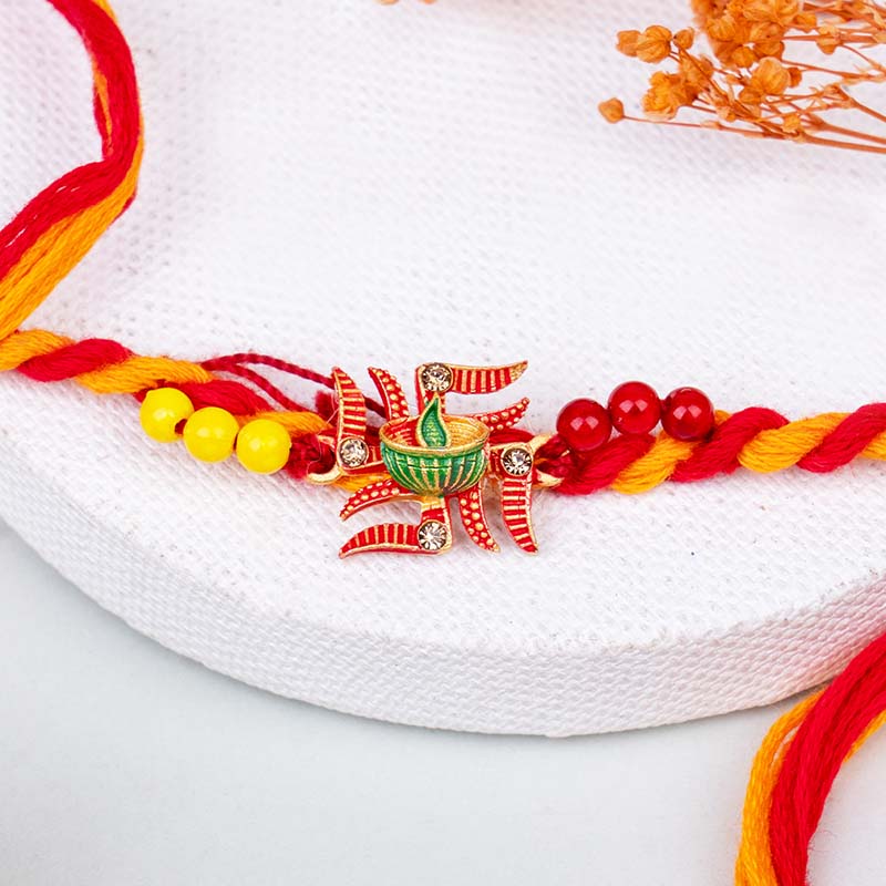 Send Swastik Designer Rakhi Online