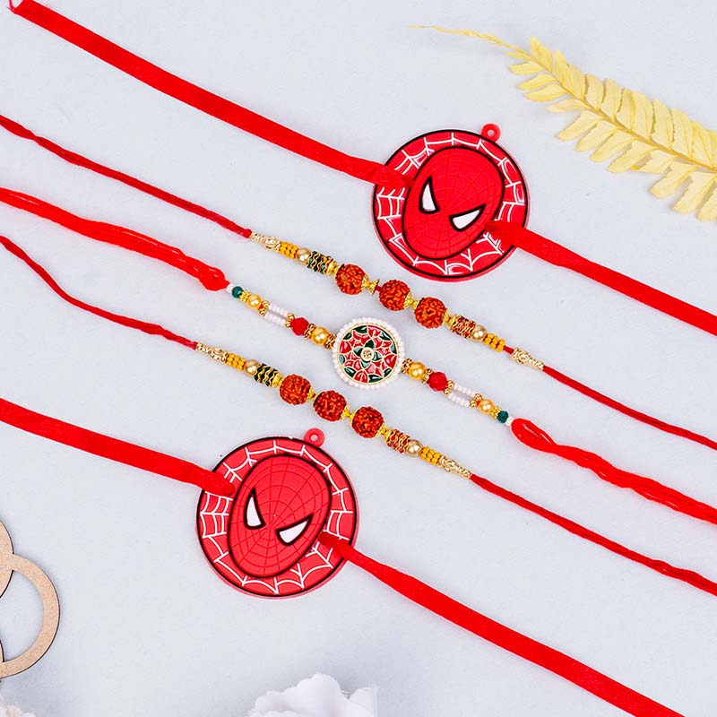 Send Kids Rakhi and Spiritual Rakhis Set of 5 Online | Rakhibazaar.com