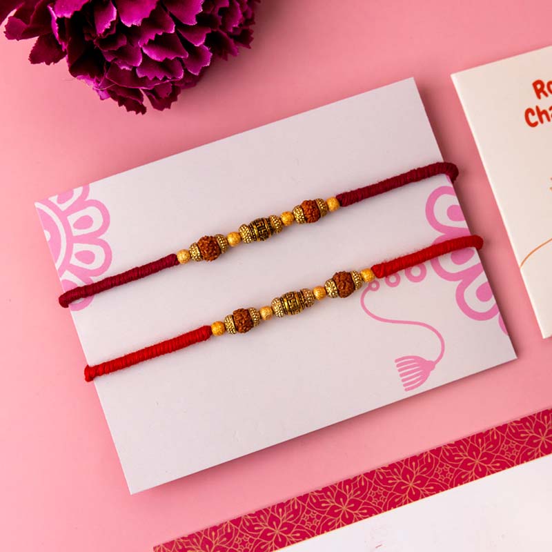 Large Rakhi Send Set Of 2 Designer Rakhis - Australia Online | Rakhibazaar.com