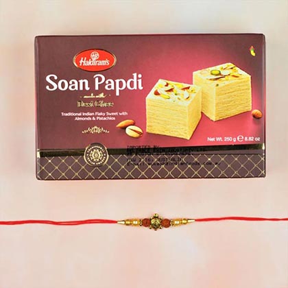 Lucky Turtle Rakhi With Soan Papdi