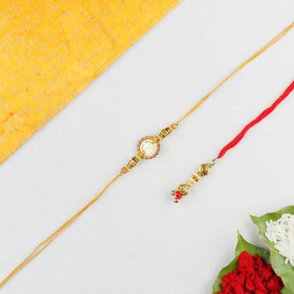 Bhaiya Bhabhi, Ganpati & Lumba 2 Rakhi Set