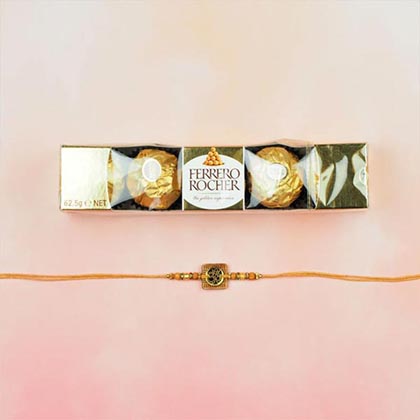 Aum Rakhi With Ferrero Rochers Chocolate
