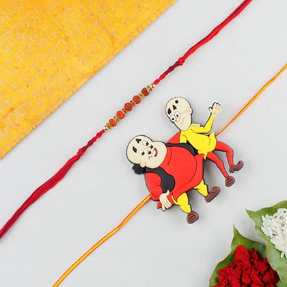 Rudraksh & Motu-Patlu  2 Rakhi Set