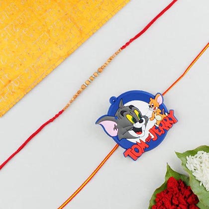 Sandalwood & Tom-Jerry  2 Rakhi Set