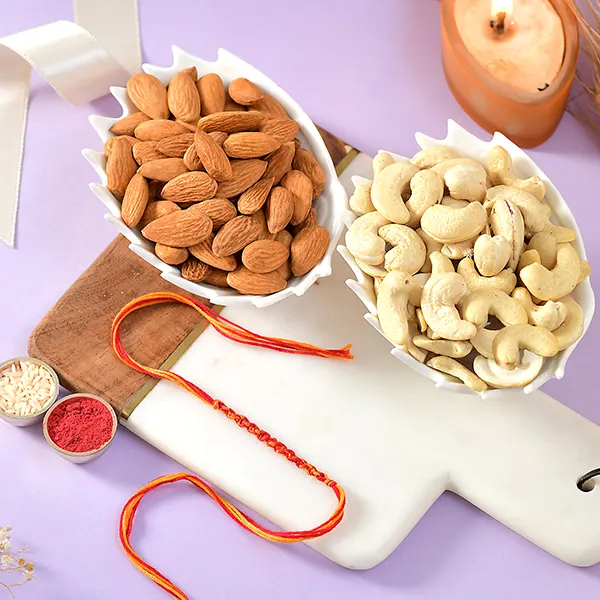 Kalava Rakhi with Dryfruits