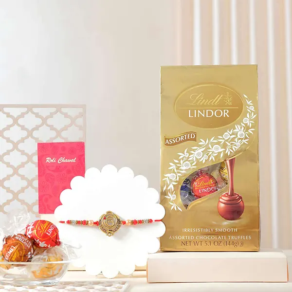 Ek Onkar Harmony Rakhi with Lindt LINDOR Assorted Bag