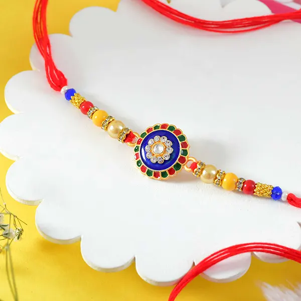 Traditional Colourful  floral Rakhi