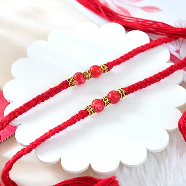 Set of 2 Traditional Bhaiya Bhabhi Rakhi