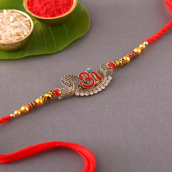 Mor Rakhi Send Sneh Embellished Om Rakhi Online | Rakhibazaar.com