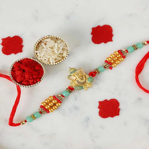 Sneh Ganesha Beads Rakhi