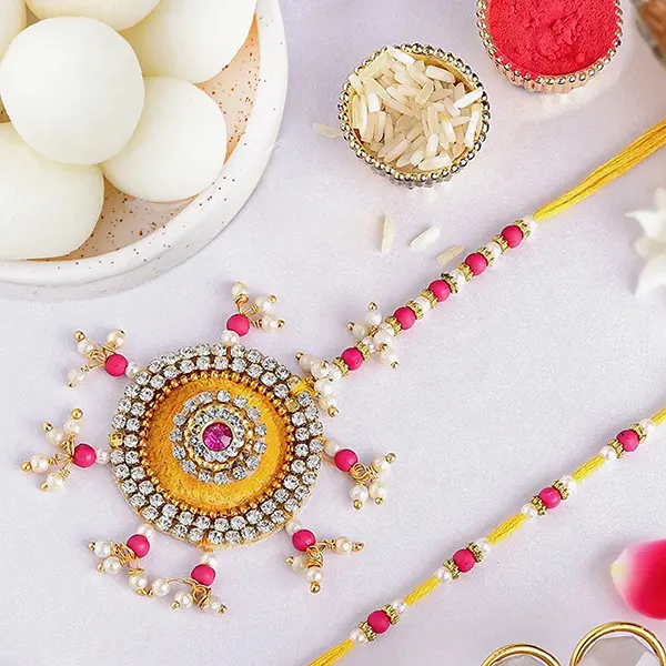 Bhaiya Bhabhi Beads Rakhi N Rasgulla Delight