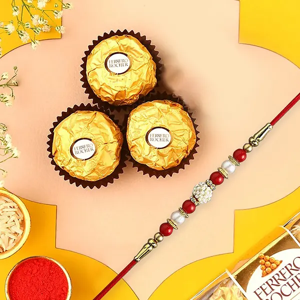 Luminescent Luster Pearl Rakhi N 3 Rocher