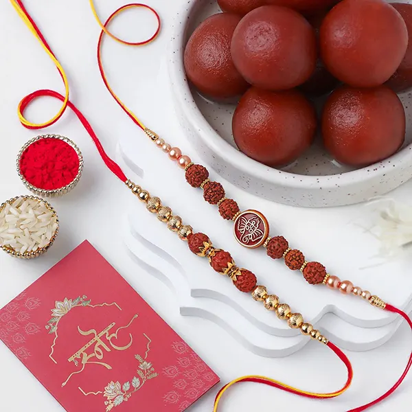 Serene Spirit Rudraksha Rakhi N Gulab Jamun