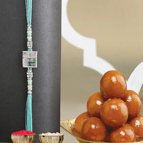 Imperial American Diamond Rakhi N Gulab Jamun