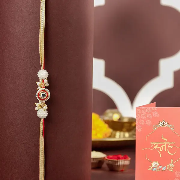 Crimson Majestic Pearl Rakhi