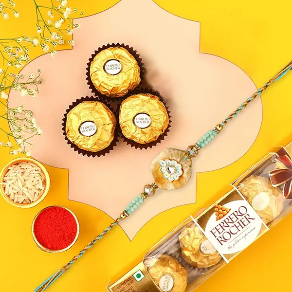 Artisan Affection Ethnic Rakhi N Ferrero Delight