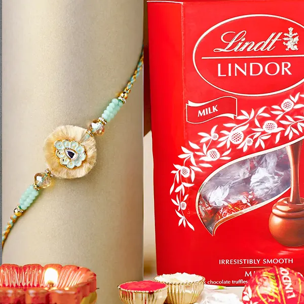 Artisan Affection Ethnic Rakhi N Lindt Mini Balls