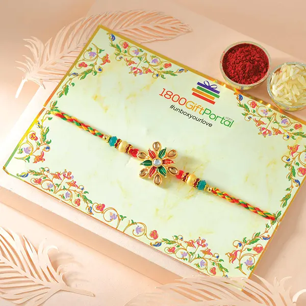 Floral Rakhi and Ferrero Rocher