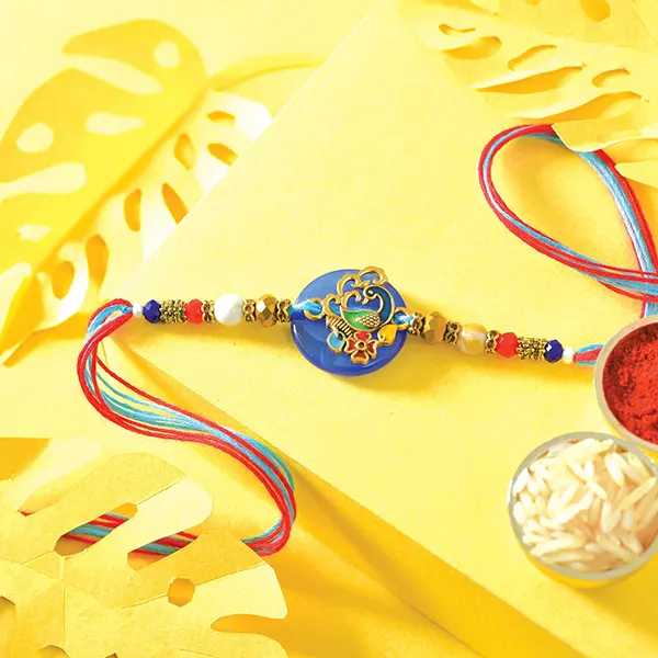 Colourful Rakhi with Ferrero