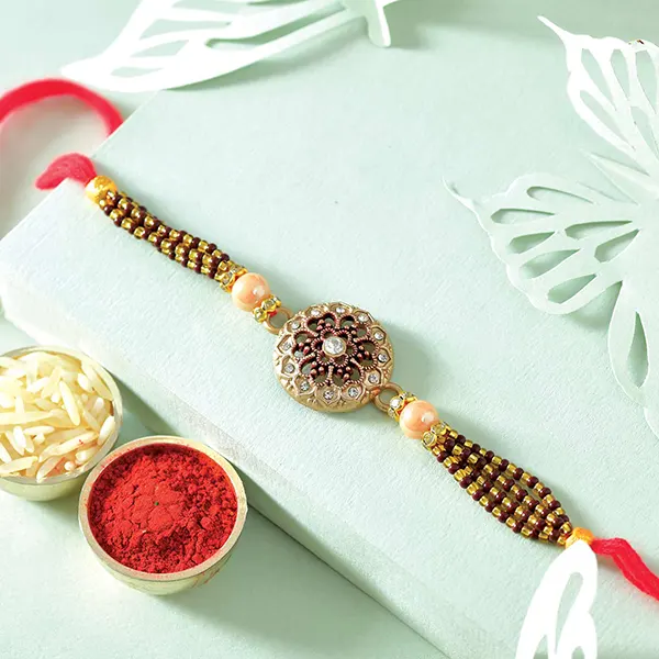 Stone Studded Rakhi and Almond