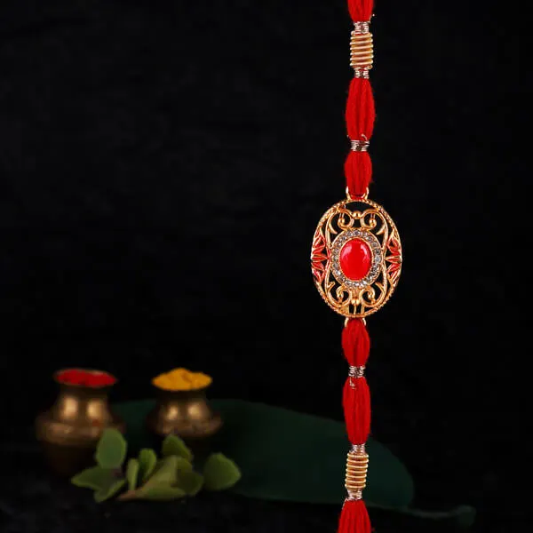 Red and Gold Rakhi