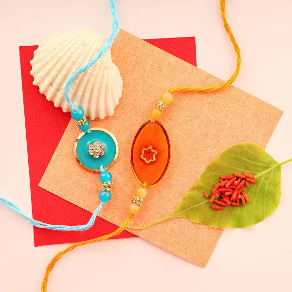 Vibrant Triple Rakhi Set