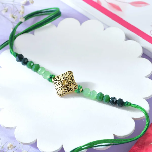 Premium Rakhi Gift Combo with Ferrero Rocher & Cashew Nut