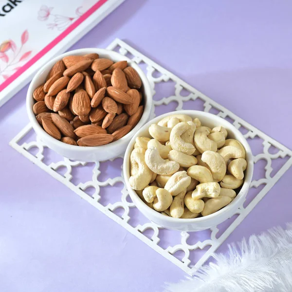 Premium Rakhi Gift Combo with Ferrero Rocher & Cashew Nut