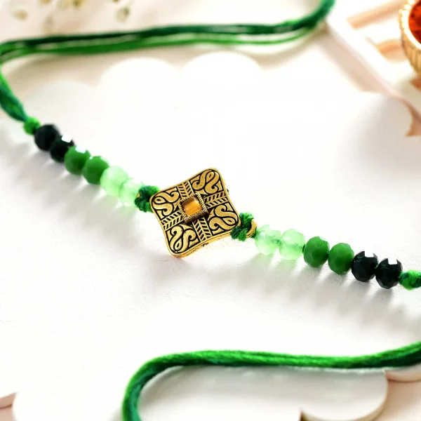 Premium Alluring Metal & Beads Rakhi
