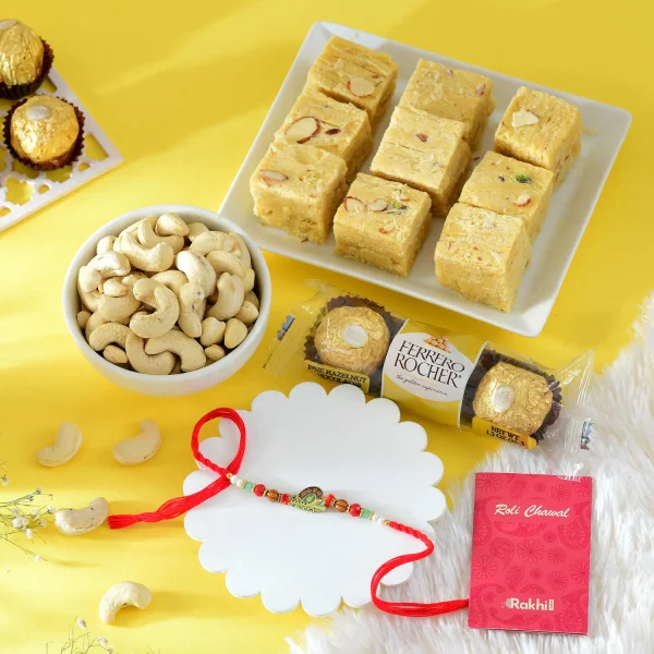 Krishna Bansuri Rakhi Gift Combo with Gourmet Hamper