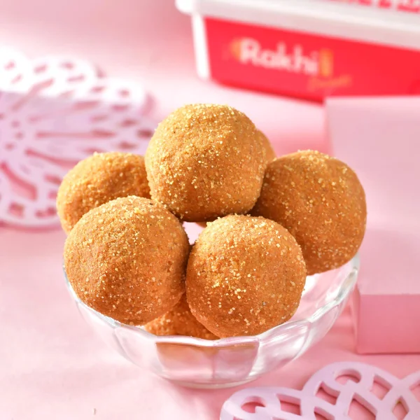 Luxury Rakhi Gift Combo with Besan Laddoo & Cashew