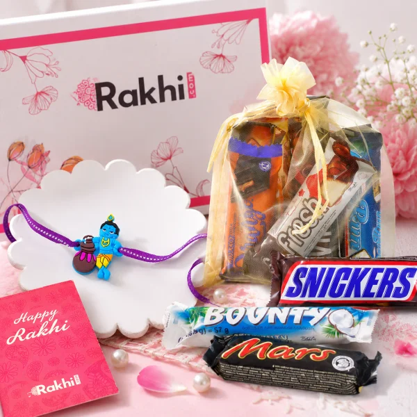 Classic Rakhi with Assorted Chocolate Gift Pack