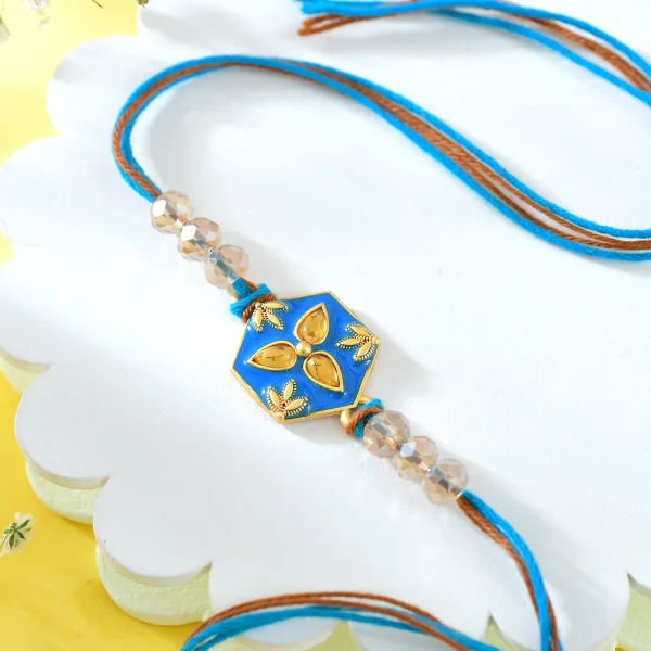 Premium 2 Royal Blue Rakhi Set