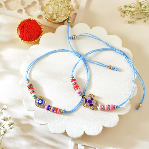 Colorful Bead Rakhi Set for Children