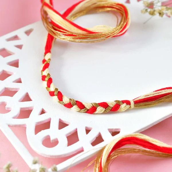 Premium Three Multi Color Fancy Rakhi Set