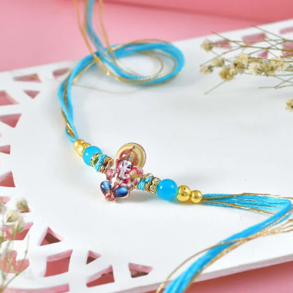 Premium Three Multi Color Fancy Rakhi Set