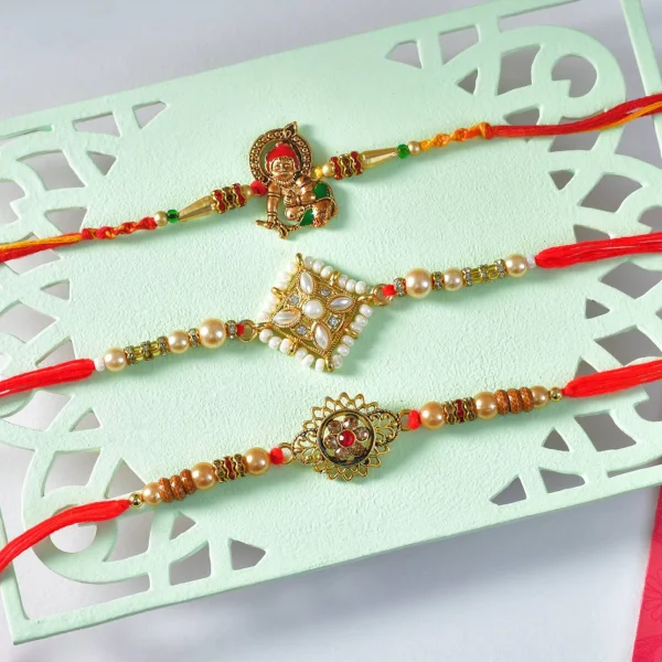Pack of Three Luxury Rakhi Bracelets