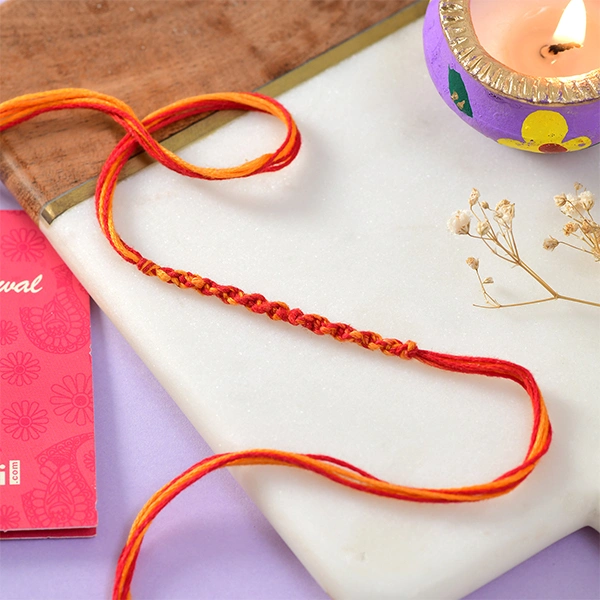 Single Rakhi Thread With Dryfruits