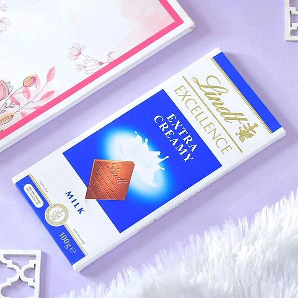 Single Rakhi With Lindt Extra Creamy Chocolate
